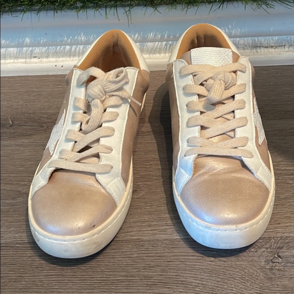 Tan sneakers